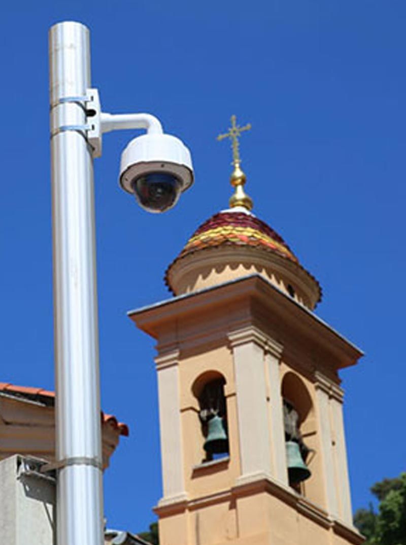 Church security camera installation