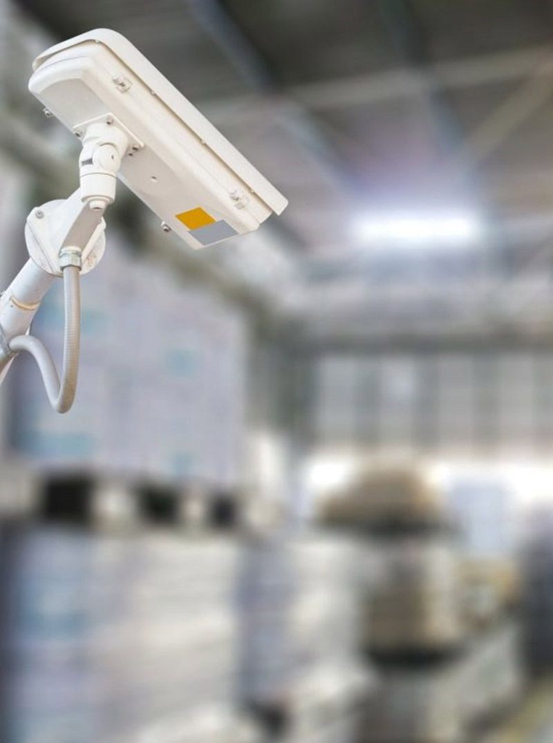 Warehouse security camera installation