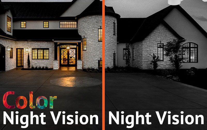 Color vs Black and white night vision security cameras